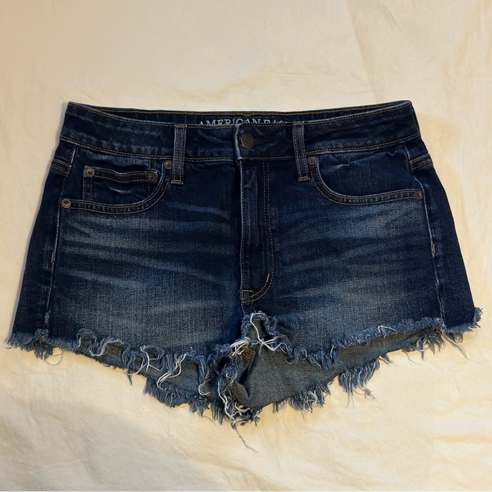 Dark denim shorts